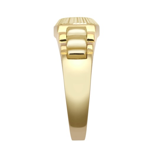9ct Yellow Gold CZ Set Watch Strap & Bezel Ring