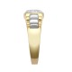 9ct Yellow & White Gold CZ Set Watch Strap & Bezel Ring
