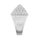 925 Silver CZ Set Pyramid Ring