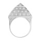 925 Silver CZ Set Pyramid Ring
