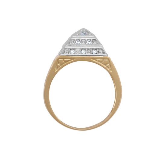 9ct Yellow Gold Child's CZ Set Pyramid Ring