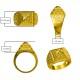 9ct Yellow Gold Child's CZ Set Pyramid Ring