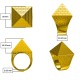 9ct Yellow Gold 1.5 Ounce Pyramid Ring