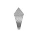 925 Silver Pyramid Ring 15.3mm