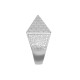 925 Silver Pyramid Ring 17.8mm