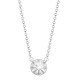 18ct White Gold 0.08ct Natural Diamond Halo Pendant with 16"-18" Chain Extender
