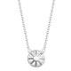 18ct White Gold 0.12ct Natural Diamond Halo Pendant with 16"-18" Chain Extender set with a 0.50ct G SI1 Diamond