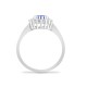 18ct White Gold Natural Diamond And Sapphire Ring