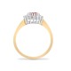 18ct Yellow Gold Natural Diamond And Ruby Ring