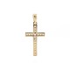 9ct Yellow Gold Channel Set CZ Cross