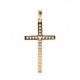 9ct Yellow Gold Channel Set CZ Cross