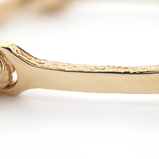 9ct Yellow ladies bone bangle