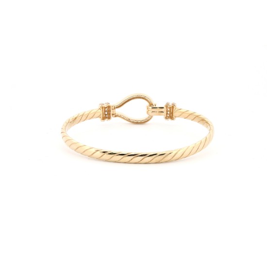 9ct Yellow CZ set child hook bangle