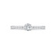 18ct White Gold 0.13ct Natural Diamond Channel-set Wed-fit Ring Mount- Holds 0.25ct