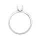 18ct White Gold 0.13ct Natural Diamond Channel-set Wed-fit Ring Mount- Holds 0.50ct