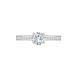 18ct White Gold 0.13ct Natural Diamond Channel-set Wed-fit Ring Mount- Holds 0.50ct