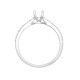 18ct White Gold 0.12ct Natural Diamond Pave set Wed-fit Ring Mount- Holds 0.25ct