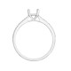 18ct White Gold 0.12ct Natural Diamond Pave set Wed-fit Ring Mount- Holds 0.50ct