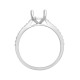 18ct White Gold 0.14ct Natural Diamond Pave set Wed-fit Ring Mount- Holds 1.00ct