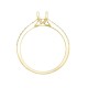 18ct Yellow Gold 0.12ct Natural Diamond Pave set Wed-fit Ring Mount- Holds 0.25ct