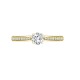 18ct Yellow Gold 0.12ct Natural Diamond Pave set Wed-fit Ring Mount- Holds 0.25ct