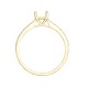 18ct Yellow Gold 0.12ct Natural Diamond Pave set Wed-fit Ring Mount- Holds 0.50ct