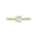 18ct Yellow Gold 0.12ct Natural Diamond Pave set Wed-fit Ring Mount- Holds 0.50ct