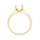 18ct Yellow Gold 0.14ct Natural Diamond Pave set Wed-fit Ring Mount- Holds 1.00ct