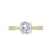 18ct Yellow Gold 0.14ct Natural Diamond Pave set Wed-fit Ring Mount- Holds 1.00ct