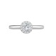 18ct White Gold 0.08ct Natural Diamond Micro-set Halo Wed-fit Ring Mount- Holds 0.25ct