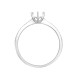 18ct White Gold 0.10ct Natural Diamond Pave set 6-claw Ring Mount- Holds 0.50ct