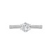 18ct White Gold 0.10ct Natural Diamond Pave set 6-claw Ring Mount- Holds 0.50ct