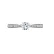 950 Platinum Gold 0.12ct Natural Diamond Pav?-set Wed-fit Ring Mount + 0.25ct Diamond
