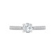 950 Platinum Gold 0.12ct Natural Diamond Pav?-set Wed-fit Ring Mount + 0.50ct Diamond