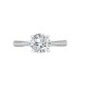 950 Platinum Gold 0.14ct Natural Diamond Pav?-set Wed-fit Ring Mount + 1.00ct Diamond