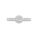 950 Platinum Gold 0.37ct Natural Diamond Micro-set Halo and Shoulders Wed-fit Ring Mount + 0.25ct Diamond