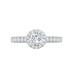 950 Platinum Gold 0.41ct Natural Diamond Micro-set Halo and Shoulders Wed-fit Ring Mount + 0.50ct Diamond