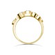 18ct Yellow Gold 1.00cts Natural Diamond 3 Row Bubble Ring