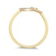 9ct Yellow Gold 0.05cts Natural Diamond Double Heart Ring