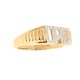 9ct Yellow Gold 0.01ct Natural Diamond DAD Ring