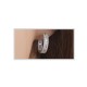 925 Silver CZ Set Hoop Earrings 19mm