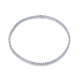 925 Silver CZ Set Tennis Necklace 4.0mm 17 Inch