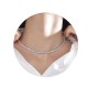 925 Silver CZ Set Tennis Necklace 4.0mm 17 Inch