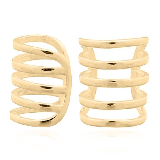 925 Silver Ear Cuff 14ct Gold Plated