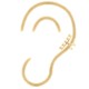 925 Silver Ear Cuff 14ct Gold Plated