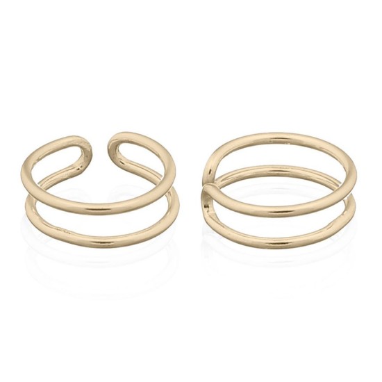 925 Silver Ear Cuff 14ct Gold Plated