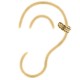 925 Silver Ear Cuff 14ct Gold Plated