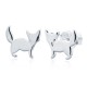 925 Silver Cat Stud Earrings