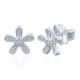 925 Silver Stud Earrings - CZ Set