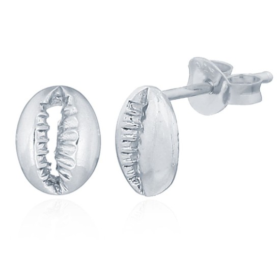 925 Silver Coffee Bean Stud Earrings